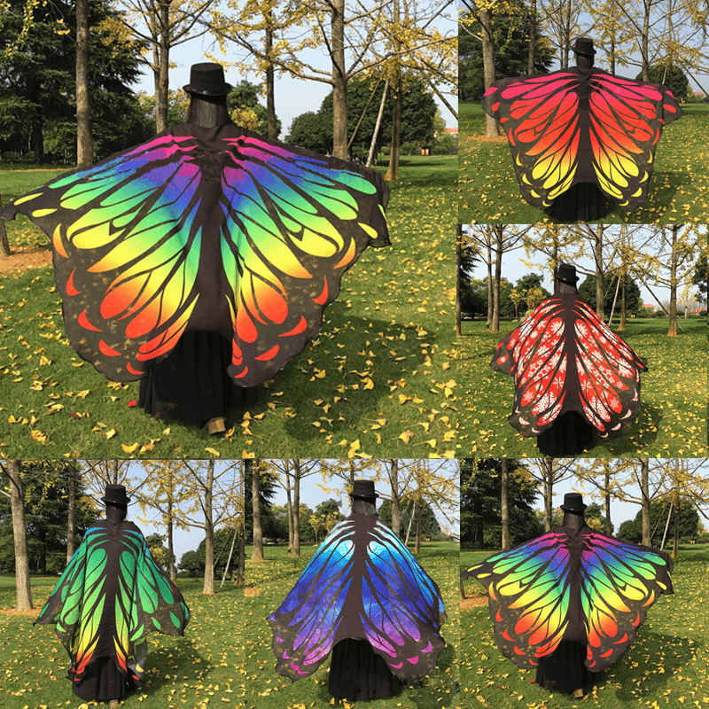 Honana WX-88 135X200Cm Butterfly Bohemian Chiffon Beach Women Shawl Skirt Beach Mat Tapestry