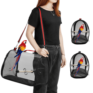 Outdoor Bird Shoulder Bags Portable Parrot Carry Cage Pet Breathable Space Pet Carrier Bag