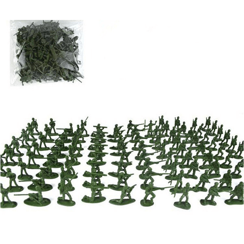 Miniature Accessories 100Pcs Toy Army Set-Piece Simulated Military Parade Scene of War Toys for Boy