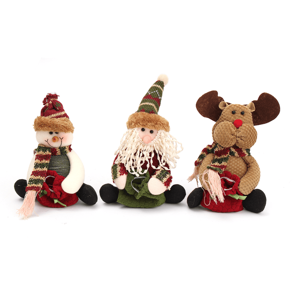 Christmas Candy Bag Tree Decor Ornaments Xmas Decor Santa Claus Snowman Reindeer
