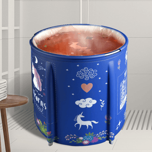 70Cm Folding Bathtub Portable Bath Bucket Adult Tub Baby Swimming Pool SPA Bathroom Home
