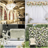DIY Artificia Wedding Rose Flower Panel Backdrop Wall Road Arch Decorations