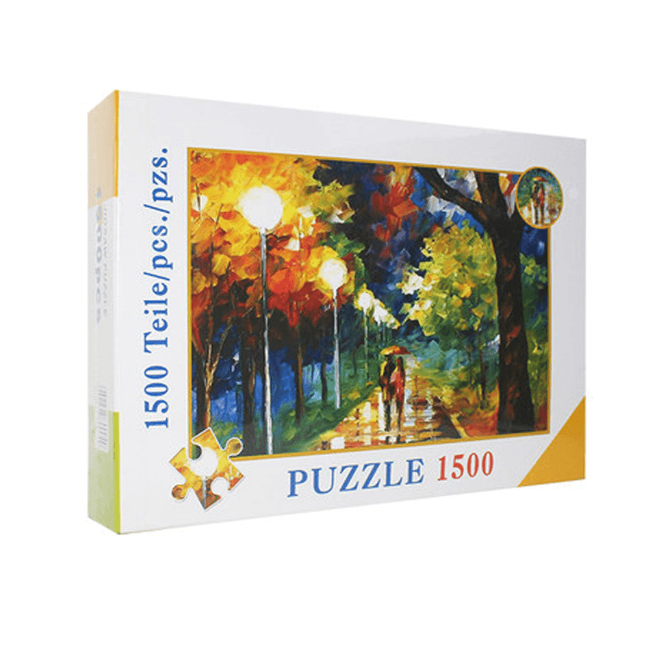 1500 Pieces Jigsaw Puzzle Toy DIY Assembly Paper Puzzle Toy Wall Hanging Painting Landscape Toys