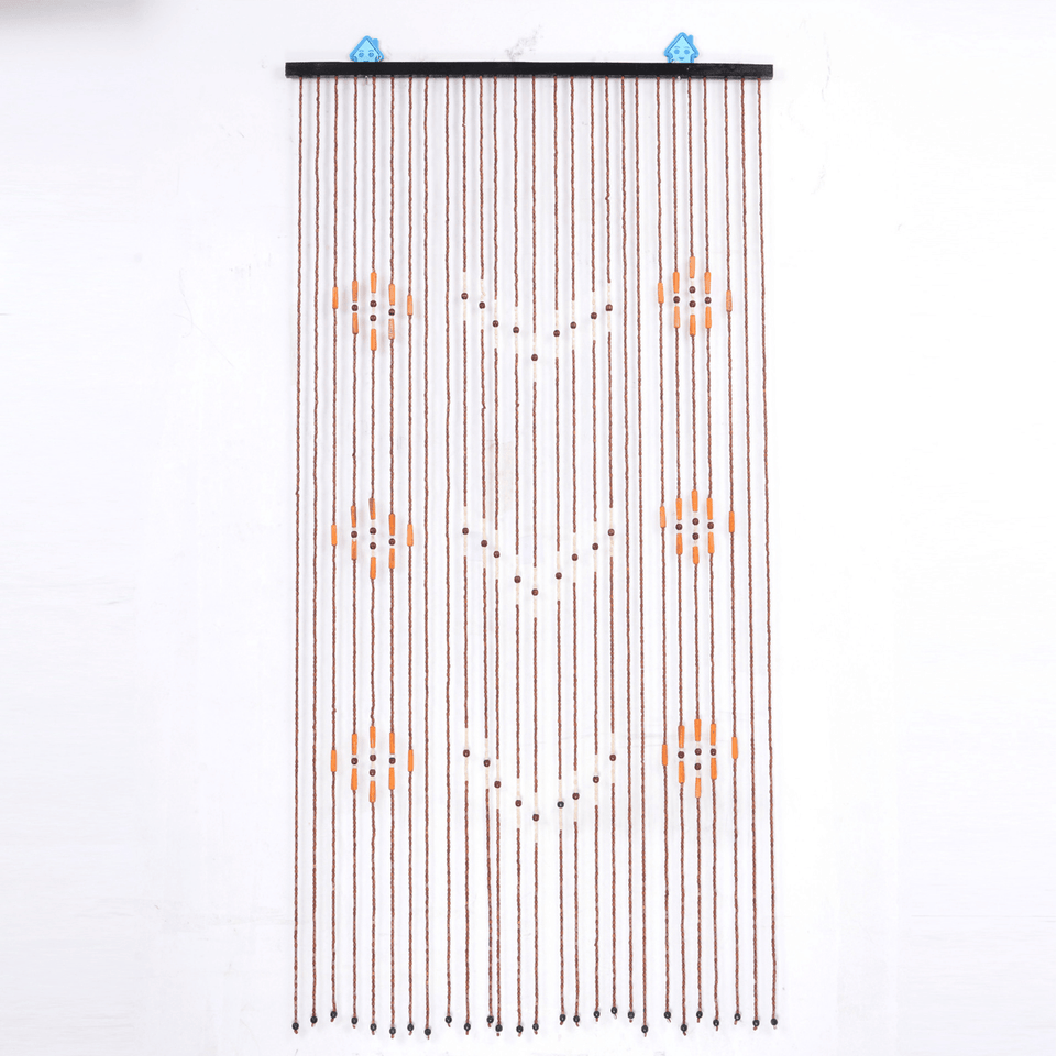 90X175Cm Blossoms Beaded Door Curtains Blind Fly Screen Wooden Curtains