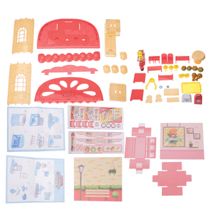 Multi-Style Simulation Real Life DIY Hand-Make Assemble Beautiful House Store Early Educational Puzzle Toy for Kids Gift