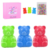 Areedy Bear Slime Simulation Bear and Sugar Cubes and Bear Accessories with Color Box Set Indoor Toys