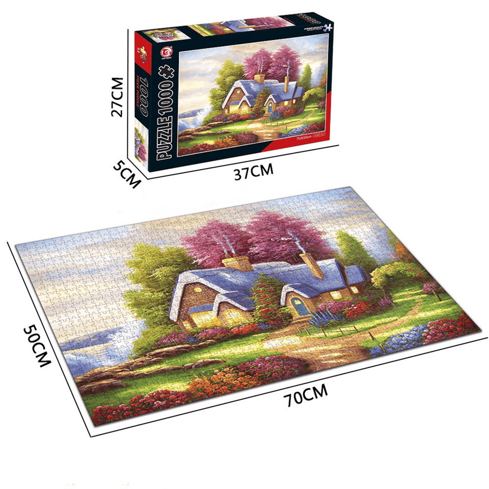 1000 Pieces Landscape Architecture Scene Series Decompression Jigsaw Puzzle Toy Indoor Toys