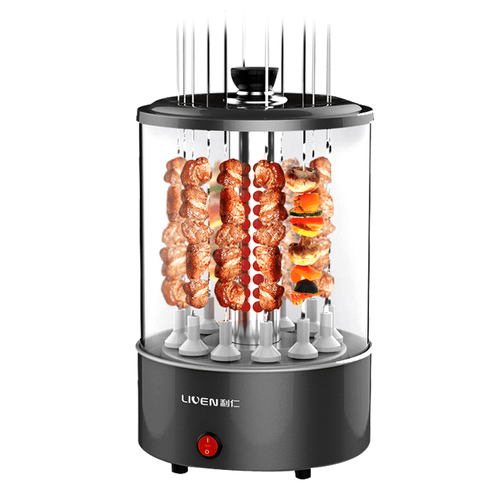 Máquina de kebab giratoria automática LIVEN KL-J120, Control de botón de 1100 W, asado giratorio automático de 360 ​​° de cadena ecológica