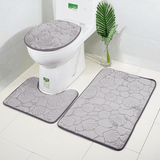 3Pcs Embossing Bath Mat for Bathroom Memory Foam Bathroom Carpet Mat Toilet Mat Bathroom Floor Rug