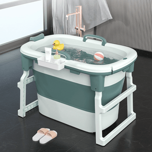 103X65X25.5Cm Heighten Folding Bathtub Bath Barrel Adult Basin Kid Swim Tub Spa Sauna Bathtub