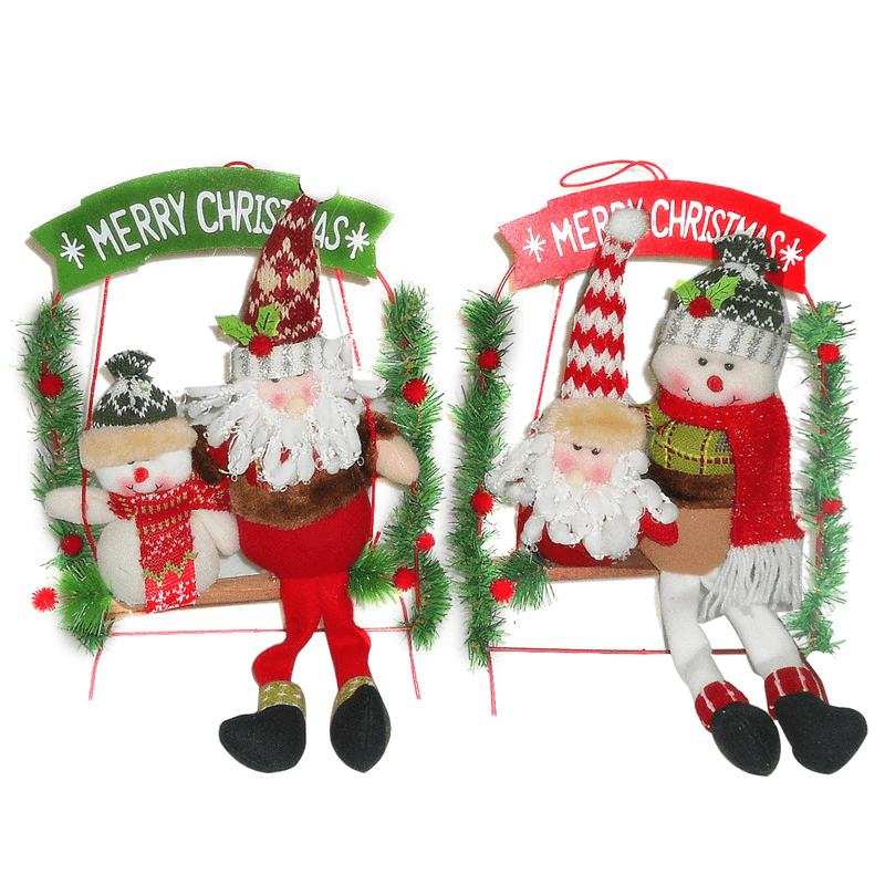 Christmas Party Home Decoration Santa Claus Skiman Ladder Toys for Kids Children Gift