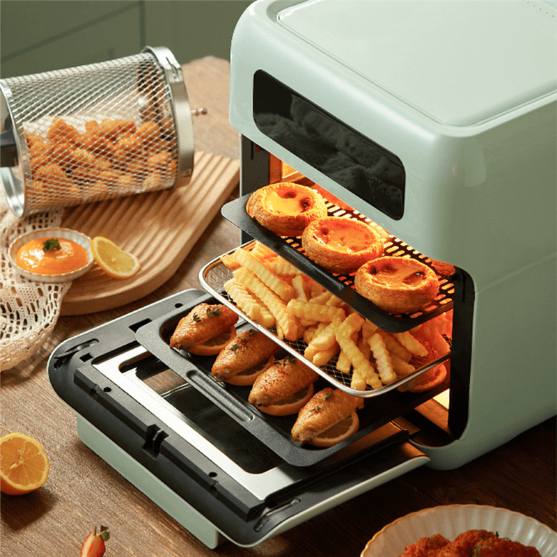 Bear QZG-A15V1 Air Fryer Oven 1500W 20L Multifunctional Toaster Oven Combo for Homemade Cake Pizza