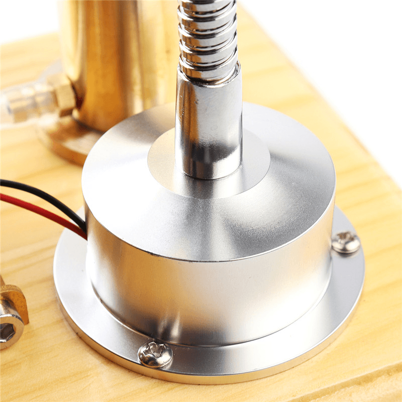 Full Brass Shell Air Stirling Engine Model 3000RPM with LED Lamp Gift Collection