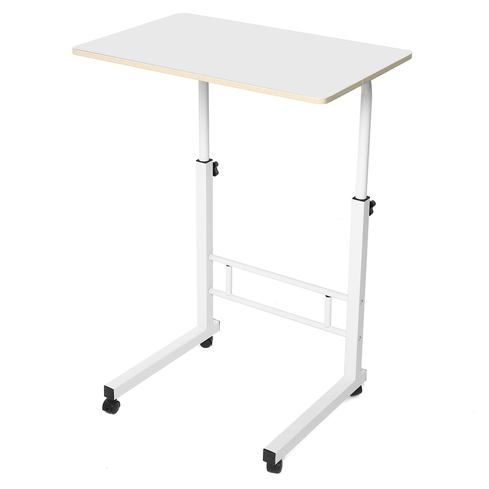 Removable Laptop Table Lifting Desk Tabletop Food Tray Bedside Table Bed Sofa Stand with Wheel