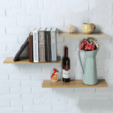 3 Pcs/Set Wood Wall-Mounted Shelf Bookshelf Storage Rack Wall Decorations Stand Hanging Organizer