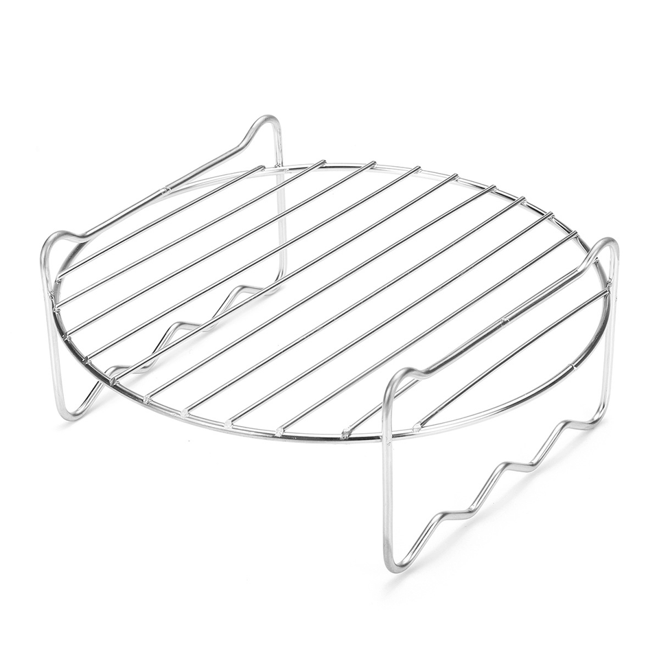 5Pcs Air Fryer Accessories Baking Pan Pizza Tray Mold Oven Pot Cage Rack