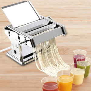 Máquina de rodillo para hacer Pasta fresca, máquina para hacer masa, fabricante de fideos, Kit de herramientas de acero inoxidable para el hogar, mango negro