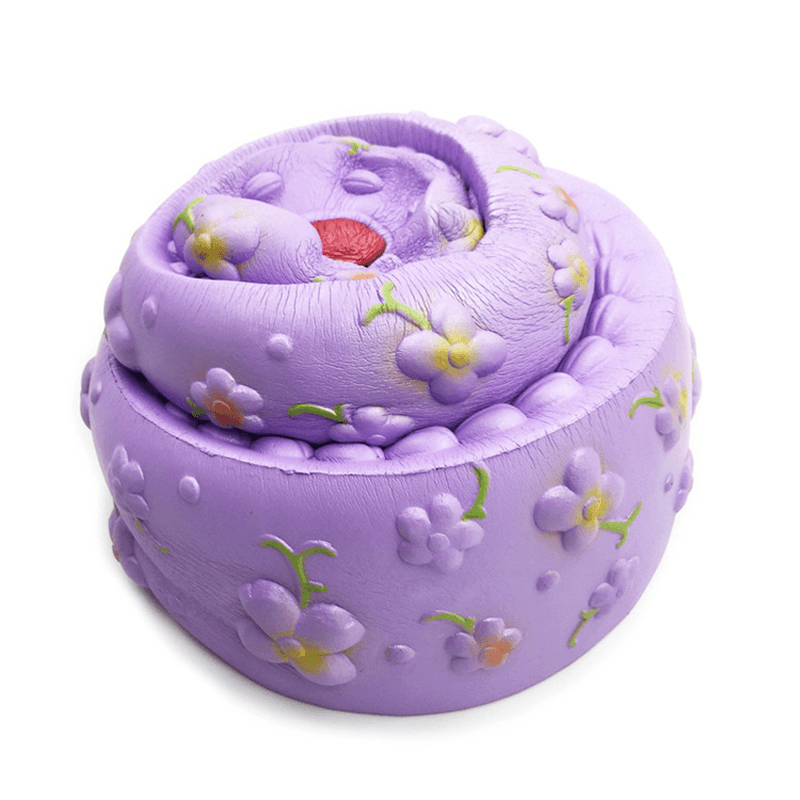 Giggle Bread Giant Squishy Three-Layer Flower Cake Humongous Jumbo 25CM Rose Slow Rebound Gift Decor Collection