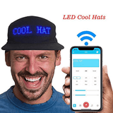 Luminous LED Hats Display Multilanguage Wireless Bluetooth Party Baseball Mens Cap Sun Hat