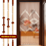 Door Curtain Bamboo Wooden Bead String Blinds Fly Screen for Household