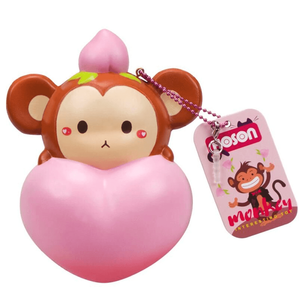 Hoson Squishy Monkey Peach Soft Slow Rising Toy with Original Packing