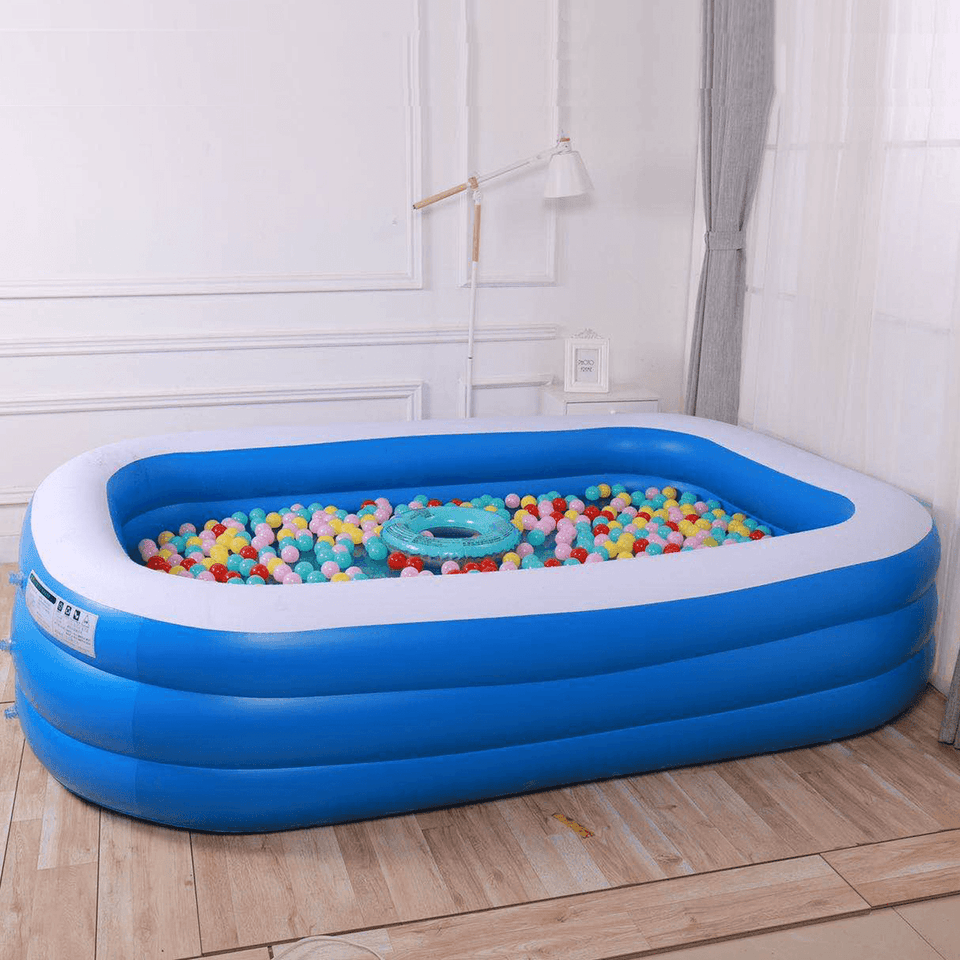 1.5/2.1/3.05M 3 Layers Portable Inflatable Swimming Pool Adults Kids Bath Bathtub Foldable Outdoor Indoor Bathroom SPA
