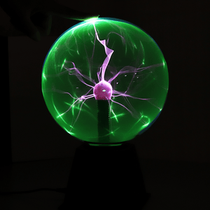 8 Inches Green Light Plasma Ball Electrostatic Voice-Controlled Desk Lamp Magic Light