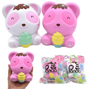 Kiibru Panda Squishy Bear Ice Cream 11.5Cm Licensed Slow Rising with Packaging Collection Gift Soft Toy