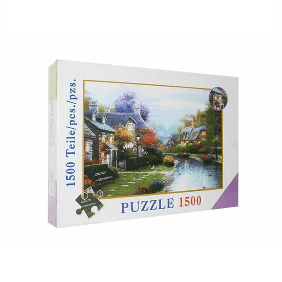 1500 Pieces Jigsaw Puzzle Toy DIY Assembly Paper Puzzle Toy Wall Hanging Painting Landscape Toys