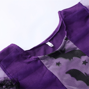 Halloween Costumes Purple Bat Style Children Cosplay Cartoon Costumes Witches Role Play