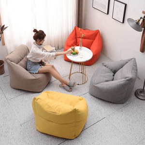 Square Couch Bean Bag Lazy Sofa for Leisure Sitting Room Household Bedroom Can Unpick and Wash