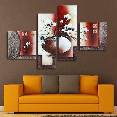4pcs Flower Vase Prints Paintings Picture Unframed Wall Hanging Home Decor