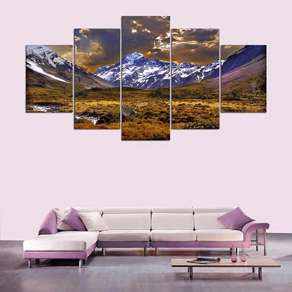 5  Cascade Lateau And Dusk  Canvas Wall Painting Picture Home Decoration Without Frame Including Ins