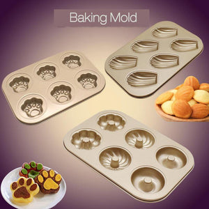 KC-BK10 Multifunction Baking Pan Dish Non-stick Stainless Steel Cake Mold DIY Donut Bakeware