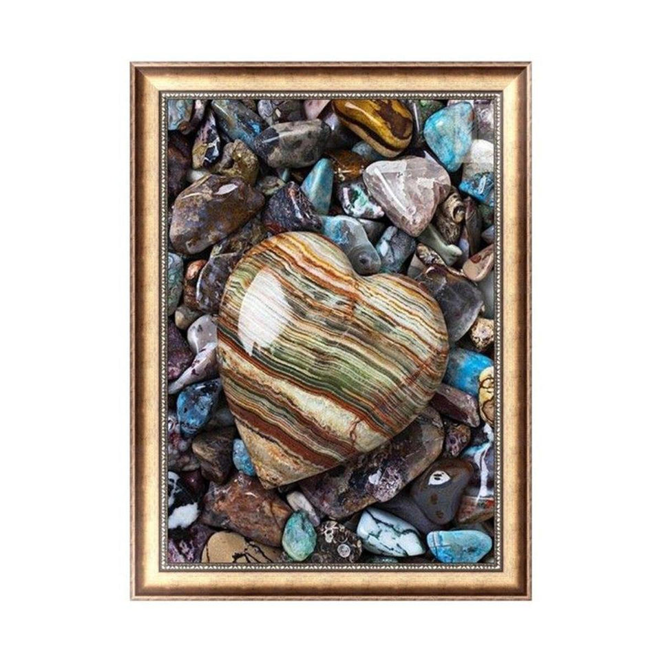 DIY 5D Full Diamond Embroidery Heart Stone Painting Cross Stitch Wall Home Decorations