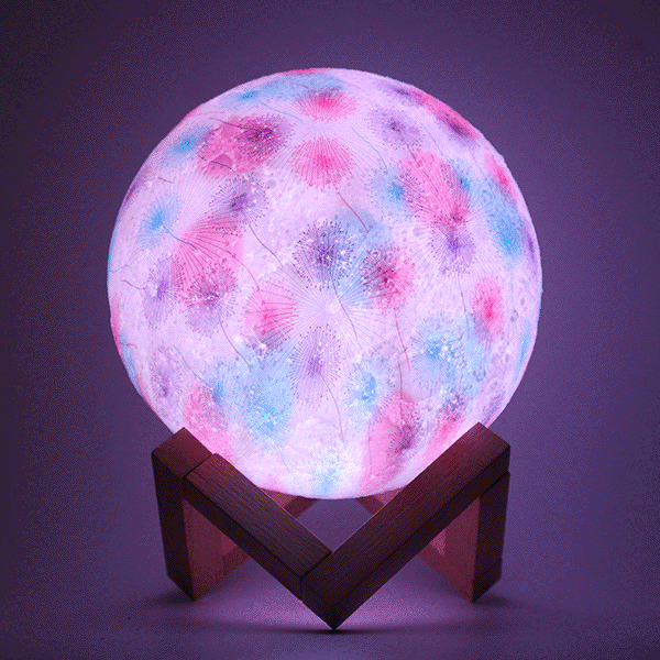3D Printing Moon Lamp Space LED Night Light Remote Control / Touch/ Pat Contorl Lamp USB Charge Valentine Gift