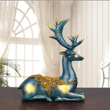 Nordic Style Resin Elk Figurines Furnishing Articles Originality Family Room Home Decorations