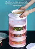 Capas de aislamiento de pilas de alimentos apilables transparentes con cubierta a prueba de polvo 