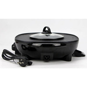 220V 2 in 1 Electric Smokeless Hotpot Oven Barbecue Pan Hot Pot BBQ Grill Machine