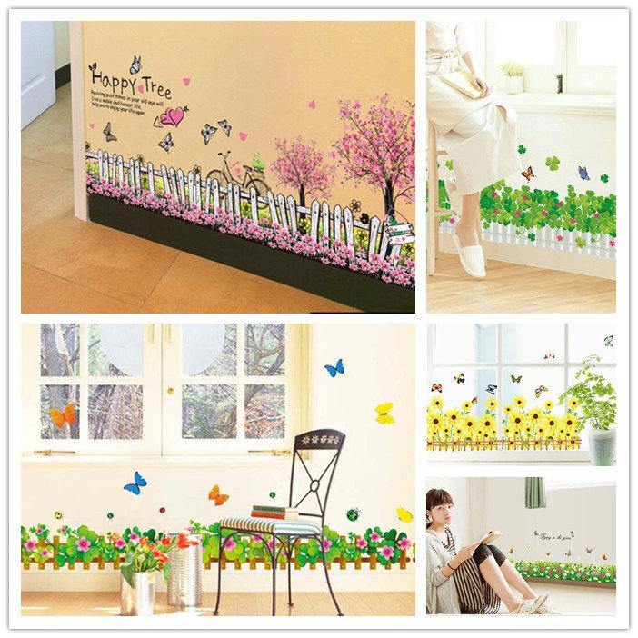 Skirting Wall Stickers Decals 20 Patterns Home Wall Window Decor Door Skirting Board Wall Line Decal