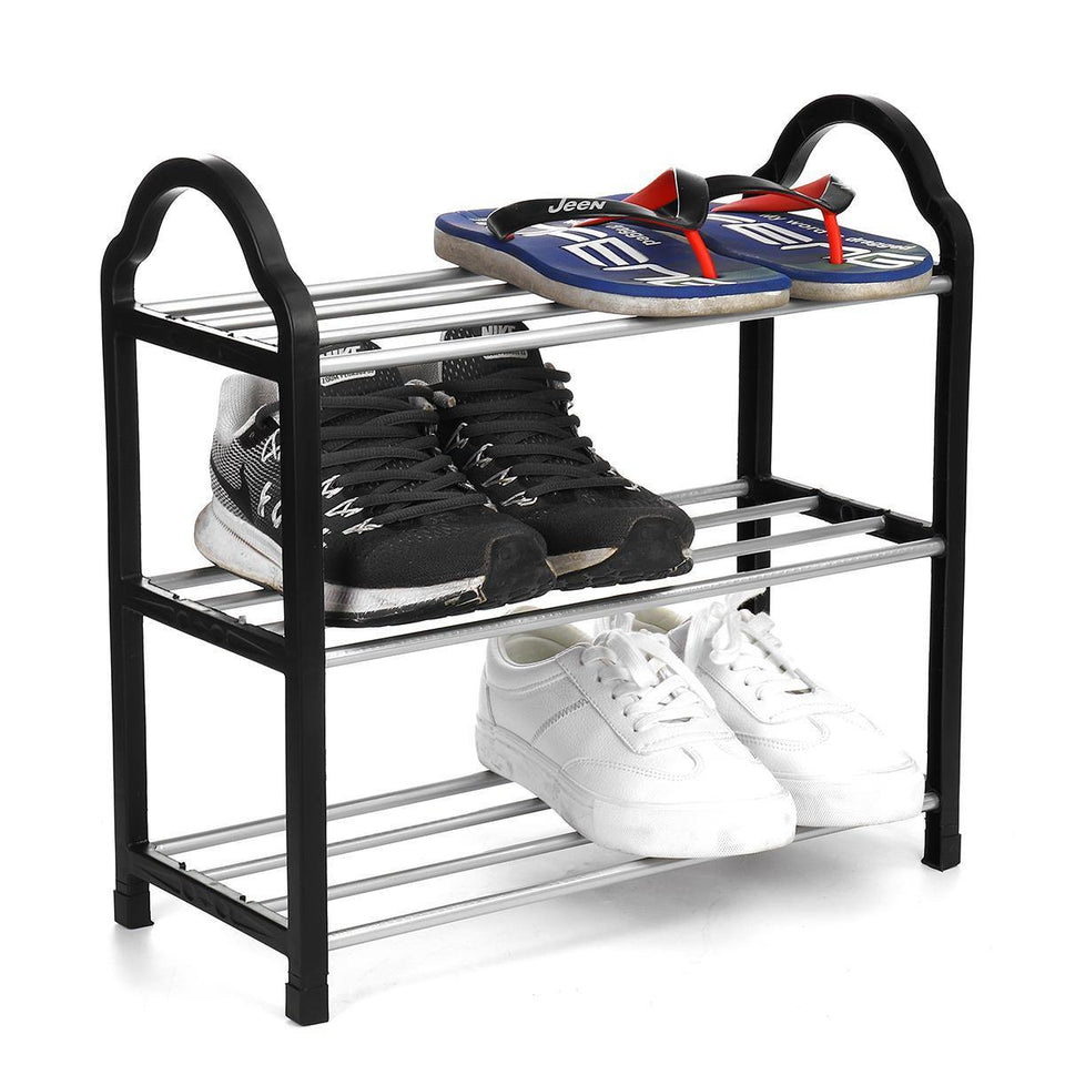 3/4 Tier Space Saving Shoe Storage Organizer Free Standing Shoe Tower Racks Shelves Shelf