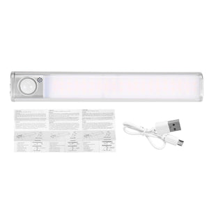 80/120/160 LED PIR Motion Sensor Cabinet Closet Light USB Rechargeable Kitchen Stairway