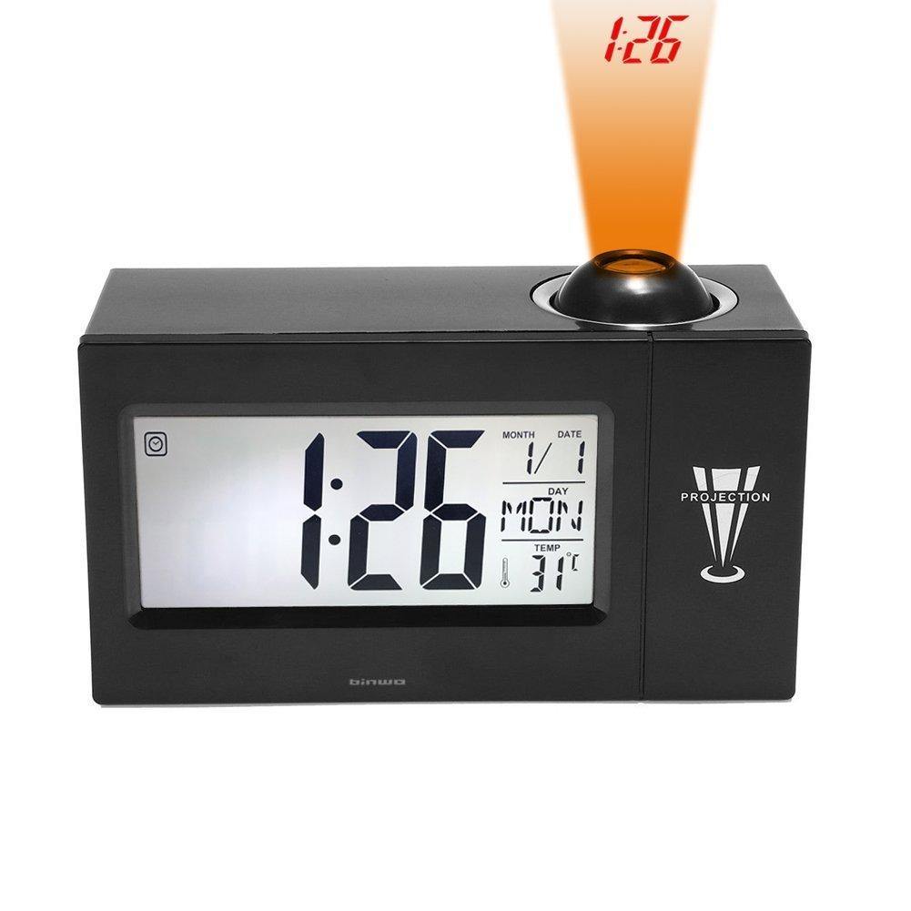 Digital Clock Binwo Bedside Time Projection Alarm Clock With 4