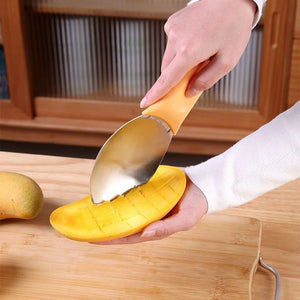 Artefacto de corte de mango Separador de frutas multifuncional Pelado y separación Cuchillo especial de mango Corte y pala