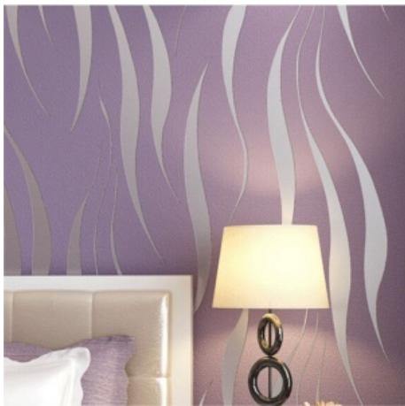 32ft 3 Colors 3D Wave Stripe Wall paper Non-woven Wall Sticker Paper Roll Home Decoration