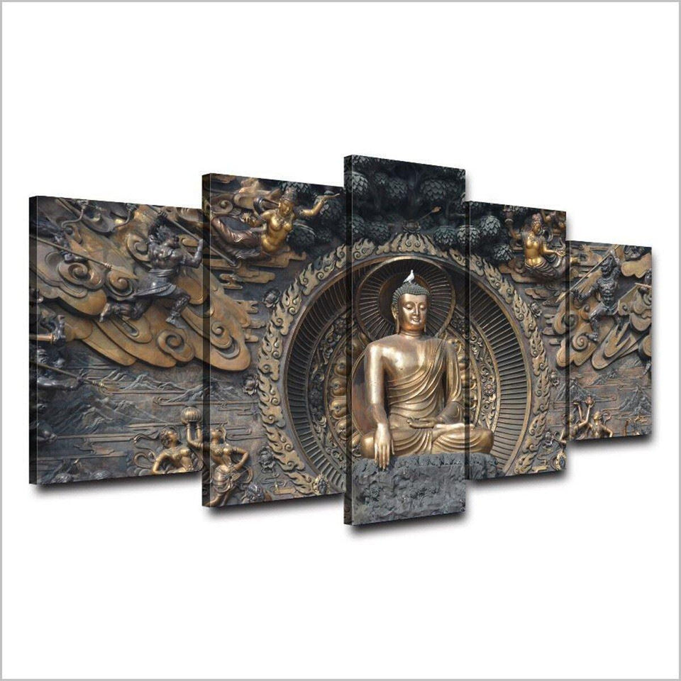 5PCS Modern Canvas Pictures Wall Art Decor Paintings Posters Statue