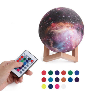 3D Printing Moon Lamp Space LED Night Light Remote Control / Touch/ Pat Contorl Lamp USB Charge Valentine Gift