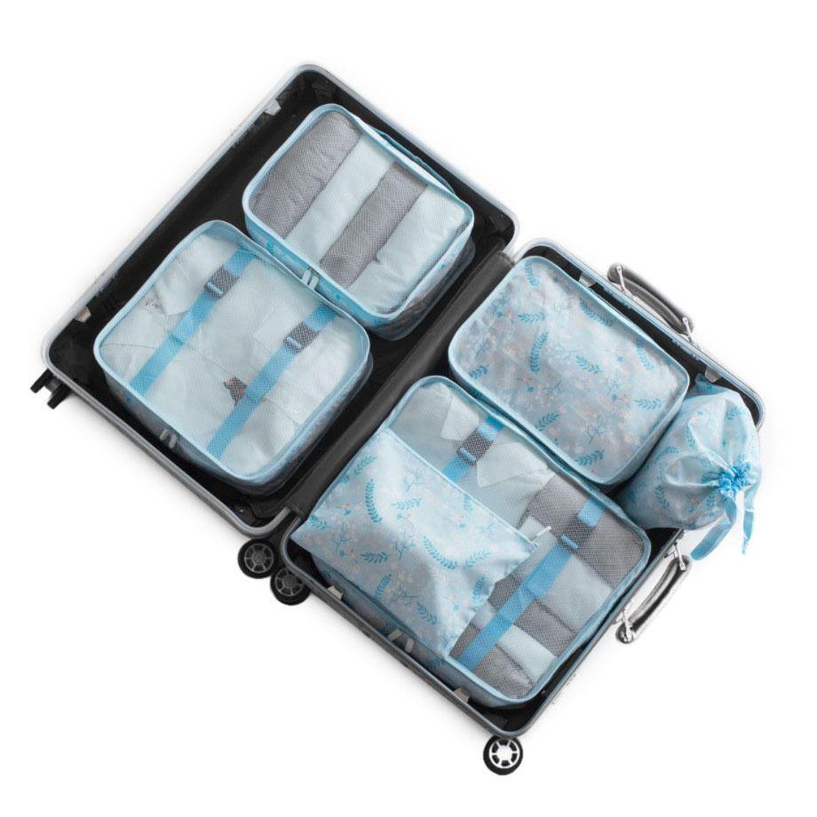 6Pcs Spring Travel Storage Bags Set Portable Tidy Suitcase Organizer Clothes Packing