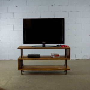 Modern Aged Wood Finish TV Cabinet