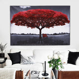 Large Red Tree Canvas Modern Home Wall Decor Art Paintings Picture Print No Frame Home Decorations